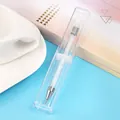 Outil de pointage d'ongles double embout en acrylique avec manche en cristal et boîte - Stylo de Pointillage à Double Embout (Blanc) / Blanc