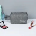 Borsa da toilette grigia in tessuto Oxford impermeabile con icone di prodotti - 19cm x 9cm x 12cm / Grigio