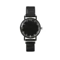 Modieus zwart roestvrijstalen mesh quartz horloge met minimalistische ronde wijzerplaat - Zwart