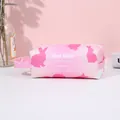 Pink rabbit pattern makeup bag with handle and top zipper closure for daily storage - Makeup Tool Pouch (X-209) / Pink Gradient