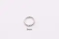 S925 sterling silver 9mm twisted jump ring with textured rope design for jewelry making - Medium / Bright Silver