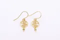 Detailed S925 sterling silver crane and cloud earring bases for DIY pearl jewelry - 925 Silver / Crane in Clouds (Pair)