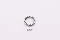 Retro 925 silver 9mm twisted closed ring for DIY jewelry making and bead spacers - Medium / Antique Silver