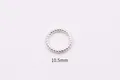 10,5mm S925 Sterlingsilber gedrehter Seilring Zwischenperle für DIY-Schmuckbau - Groß / Hellsilber