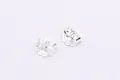 S925 sterling silver flower-shaped earring backs with butterfly friction clutch secure fit - 925 Silver / Silver