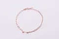 Bracciale a catena paperclip in argento S925 in oro rosa con chiusura regolabile - Argento Placcato Oro Rosa