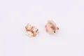 S925 sterling silver flower earring backs in rose gold finish for secure earring fit - 925 Silver / Silver Rose Gold Plated