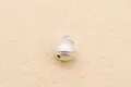 DIY S999 sterling silver bell pendant with matte finish for jewelry making crafts - Small / Silver