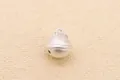 S999 pure silver bell pendant with a matte finish for DIY jewelry and beaded crafts - Large / Silver