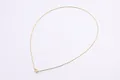 Elegant gold S925 sterling silver flat sparkle chain necklace with spring ring clasp - 925 Silver / Silver Plated Gold
