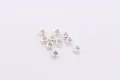 Set de diez cuentas espaciadoras cilíndricas de plata S925 para creación de joyas DIY - 2.5mm / Plata