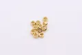 Cuentas cilíndricas de plata S925 dorada para creación de joyería artesanal DIY - 2.5mm / Plata Bañada en Oro