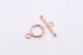 Fermoir à bascule OT en argent sterling S925 finition or rose pour bijoux DIY - Argent Plaqué Or Rose