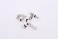 Irregular S925 sterling silver loose beads with high polish finish for DIY jewelry - Small - Natural Silver