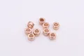 Gepolijste roségouden S925 sterling zilveren afstandhouders voor DIY sieraden - 3mm / Zilver Roségoud Verguld