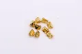 Set of 9 gold-plated S925 sterling silver irregular geometric loose beads for DIY jewelry - Small - Gold Plated Silver