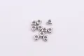 Polished S925 sterling silver triangle spacer beads for DIY jewelry making sets - White Gold Plated Style / S