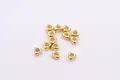 Polished gold S925 sterling silver triangular spacer beads for DIY jewelry making - Gold Plated Style / S
