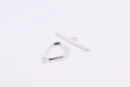 S925 sterling silver geometric OT toggle clasp set for DIY jewelry necklaces - Small - Natural Silver