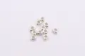 Polished S925 sterling silver triangle spacer beads for DIY jewelry making projects - Natural Sterling Silver Style / Large