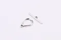 Antique silver geometric OT toggle clasp set for DIY jewelry necklaces and bracelets - Small-Vintage Silver