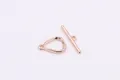 Rose gold geometric OT toggle clasp in S925 sterling silver for DIY necklace jewelry - Small Silver Plated Rose Gold