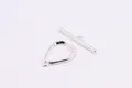 S925 sterling silver geometric toggle clasp with shield ring and T-bar for DIY jewelry - Large - Natural Silver