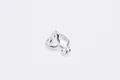 S925 sterling silver auspicious cloud connector charm for DIY necklace jewelry making - Silver