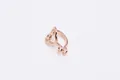 DIY rose gold S925 sterling silver cloud pendant clasp with smooth mirror finish - Rose Gold-Plated Silver