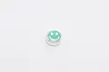 S925 sterling zilveren smiley hanger met groen emaille voor DIY sieraden maken - Kralenwerk / Groen
