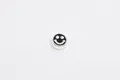 S925 sterling zilveren smiley bedel met zwart emaille voor DIY sieraden maken - Kralenwerk / Zwart