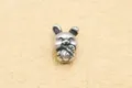 Retro S999 Sterlingsilber Sternzeichen Hase Perle mit Fu Zeichen für DIY Schmuck - Glückstütenhase / Antik-Silber