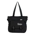 Black high-capacity messenger bag with white Fashion print and star patterns - Star Letter Print Style (Style 1)