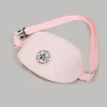 Adjustable light pink sporty crossbody waist bag with star patch and plastic buckle - Pink
