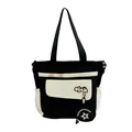 Sac fourre-tout scolaire étanche de grande capacité avec imprimé Fashion Star chic - Noir