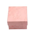 Caja de regalo rosa con diseño de mármol para anillos y colgantes con tapadera - Rosa Simple