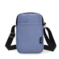 Minimalistische graublaue Handy-Umhängetasche mit verstellbarem Sport-Schultergurt - Blau
