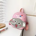 Mini sac à dos en toile rose avec imprimé éléphant mignon et bretelles réglables pour bébés - Thème Éléphant / Rose