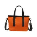Mini sac à bandoulière orange avec bordure noire et sangle réglable amovible - Orange
