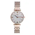 Orologio al quarzo da donna con quadrante stellato oro rosa e cinturino in acciaio - Oro rosa