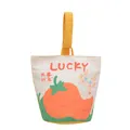 Canvas bucket bag with yellow handle and cute dragon fruit illustration for lucky charm - Dragon Lucky (Magnetic)