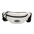 Riñonera blanca impermeable de nailon con cremallera negra y correa ajustable de - Blanco