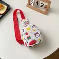 Sac bandoulière blanc pour enfants avec imprimés lapins et bandoulière rouge - Rouge
