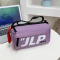 Versatile purple nylon crossbody bag with adjustable strap and JLP logo branding - Purple