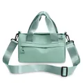 Borsa sportiva versatile in nylon verde menta con manici e tracolla regolabile - Verde