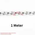 Silver stainless steel U-shape chain links for DIY jewelry making, 5.5mm width and 1m length - 5.5mm / Steel Color Threaded Horseshoe Chain (B760)