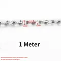 Silver stainless steel textured U-shape chain 1 meter length for DIY jewelry making - 5.5mm / Steel Color Starry Horseshoe Chain (B761)