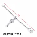 Verstelbare roestvrijstalen hartverlengketting voor doe-het-zelf kettingen en armbanden - Universele Verstelbare Staartketting / Zilver