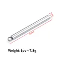 Polished stainless steel 55mm long cylinder pendant connector with hanging ring for DIY - Steel Color Cylindrical Rod / Size A