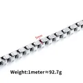 Chaîne box de 5mm en acier inoxydable 304 pour la fabrication de bijoux DIY créatifs - Largeur 5mm / Acier